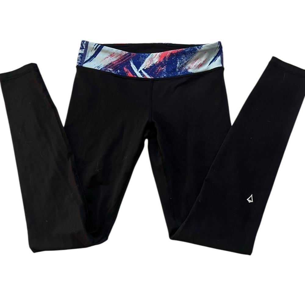 Ivivva Black Leggings with Vibrant Waistband